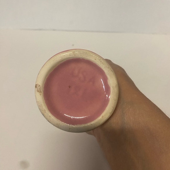 Brush McCoy Bud Pink Vase , small chip on top - Picture 6 of 8